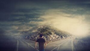 why high achievers feel empty - man at crossroads choosing a new path forward